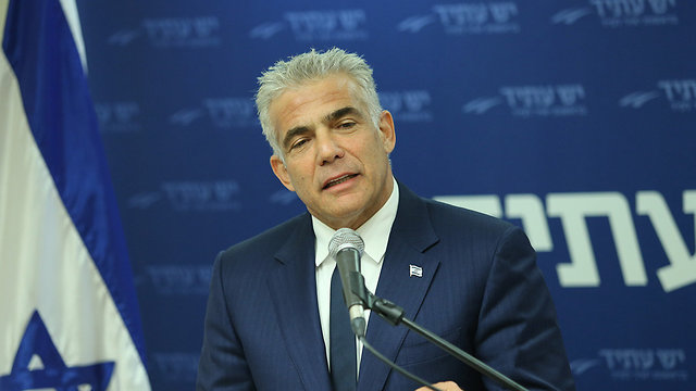 Yesh Atid Chairman Lapid (Photo: Alex Kolomoisky)