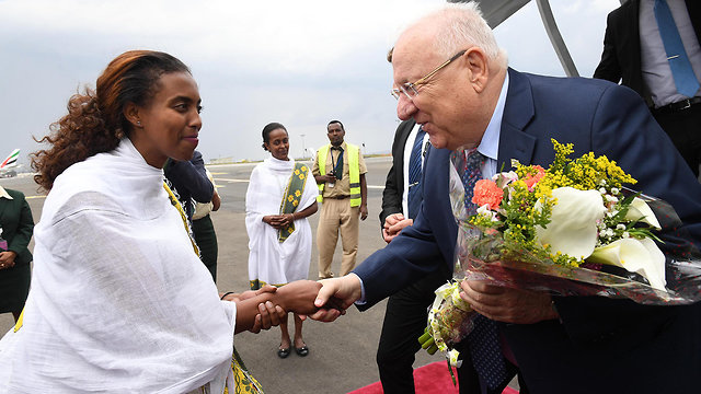 Президент Ривлин начал визит в Эфиопию. Фото: Марк Найман, ЛААМ