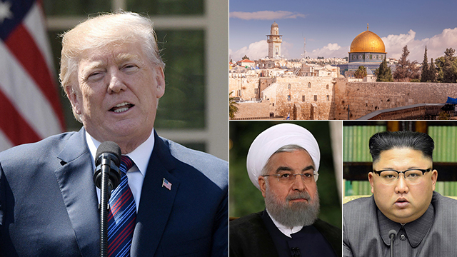 Трамп и лидеры Ирана и Северной Кореи. Фото: AP, AFP, MCT