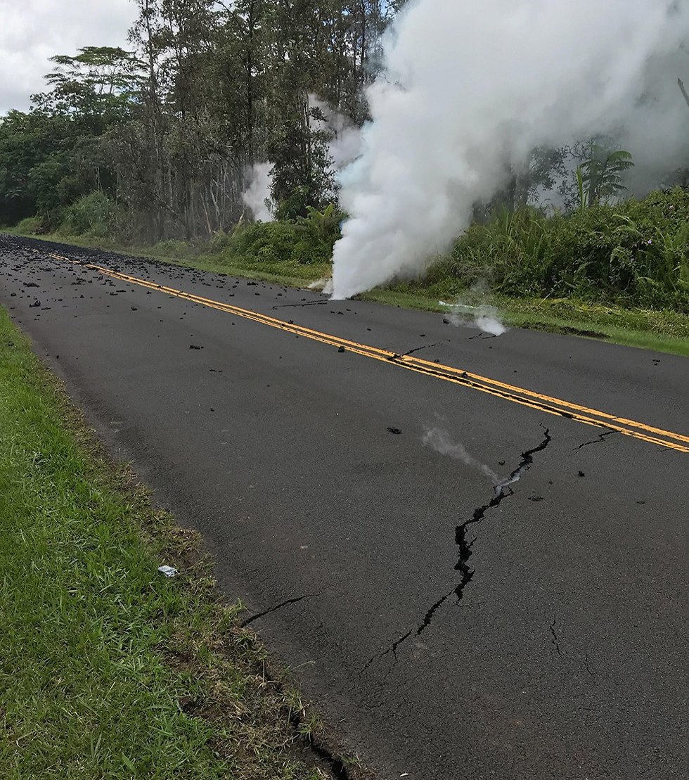 התפרצות הר געש הוואי (צילום: EPA)