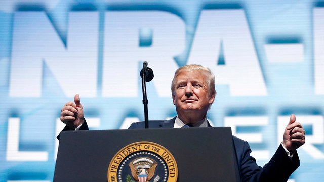 US President Donald Trump at an NRA conference (Photo: TNS)