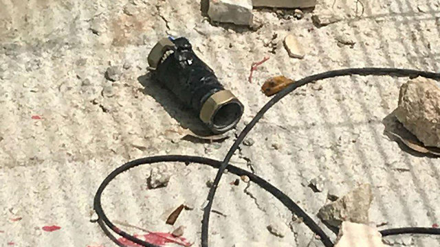 The pipe bomb thrown at the Border Police base (Photo: Police)