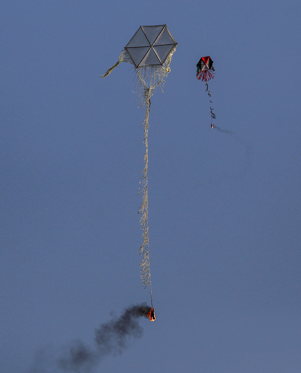 Kites affixed with incendiary devices (Photo: AP)