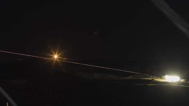 יירוט רקטה סורית (צילום: EPA)
