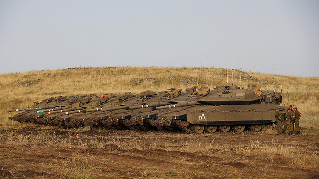 Israeli tanks in the Golan Heights (Photo: Reuters)