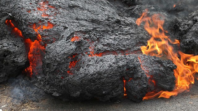 הוואי התפרצות הר געש לבה (צילום: AP)