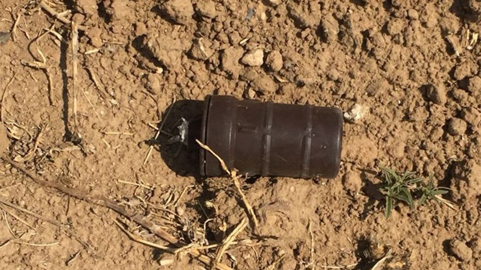 An unused grenade found in the possession of one of the terrorists (Photo: IDF Spokesperson's Unit)