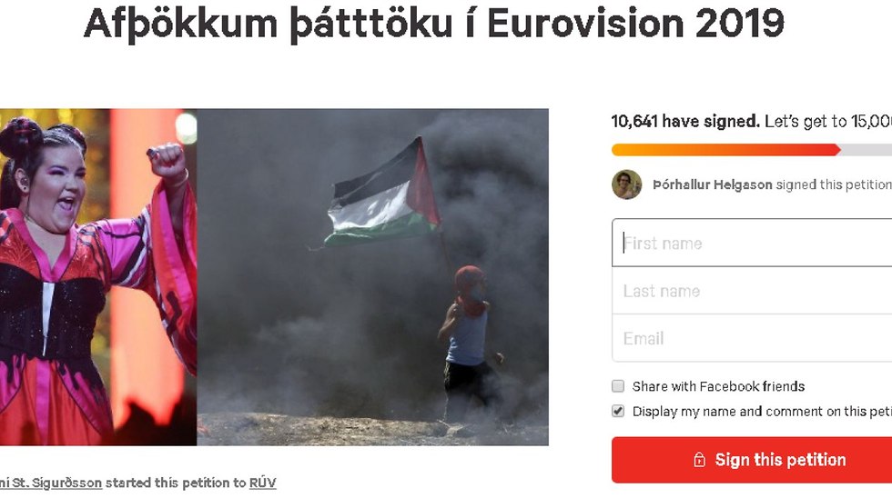 Online petition against holding next year's Eurovision in Israel 