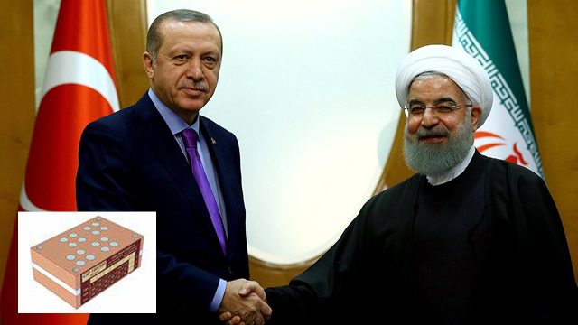 Turkish President Erdoğan (L) was allegedly aware of a deal to sell materials to Hassan Rouhani's Iran (Photo: Reuters)