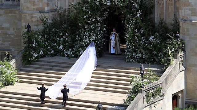 מייגן מרקל חתונה הנסיך הארי טירת וינדזור בריטניה (צילום: AP)