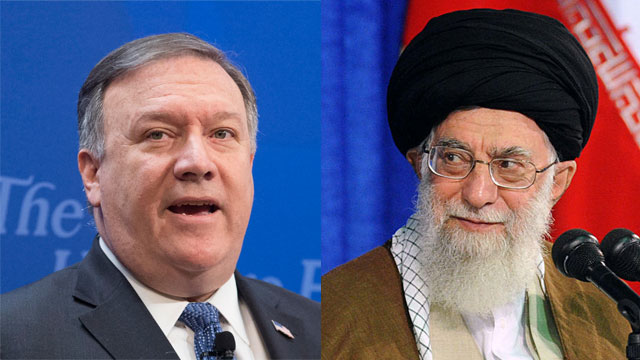 US Secretary of State Mike Pompeo  (L) and Iran's Supreme Leader Ayatollah Ali Khamenei (Photo: EPA, MCT)