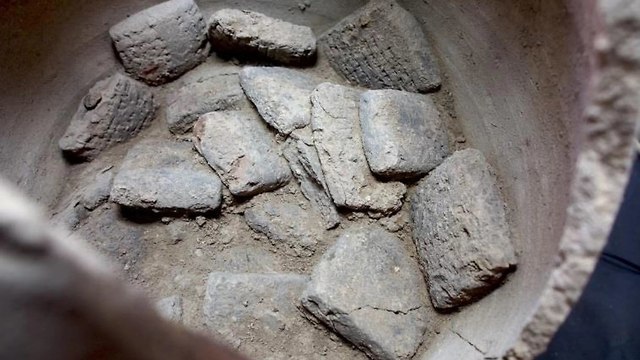 ממצאים באתר החפירות (צילום: אוניברסיטת טיבינגן)