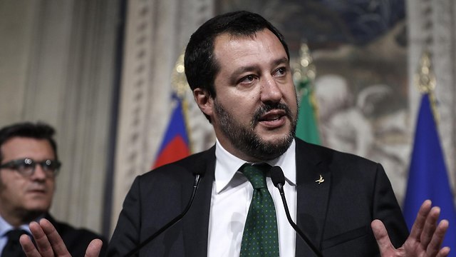 איטליה ממשלה חדשה מנהיג ה ליגה מתיאו סלביני מתאו סלביני (צילום: EPA)