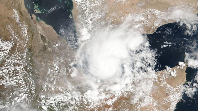 Satellite image of Cyclone Mekunu (Photo: EPA)