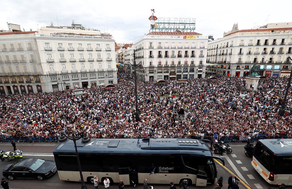 מצעד הזכייה של ריאל מדריד בליגת האלופות (צילום: רויטרס)