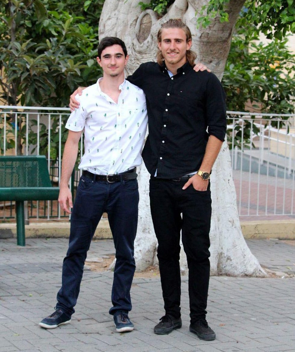 Ronen Lubarsky (L) and his friend Stav Toledano