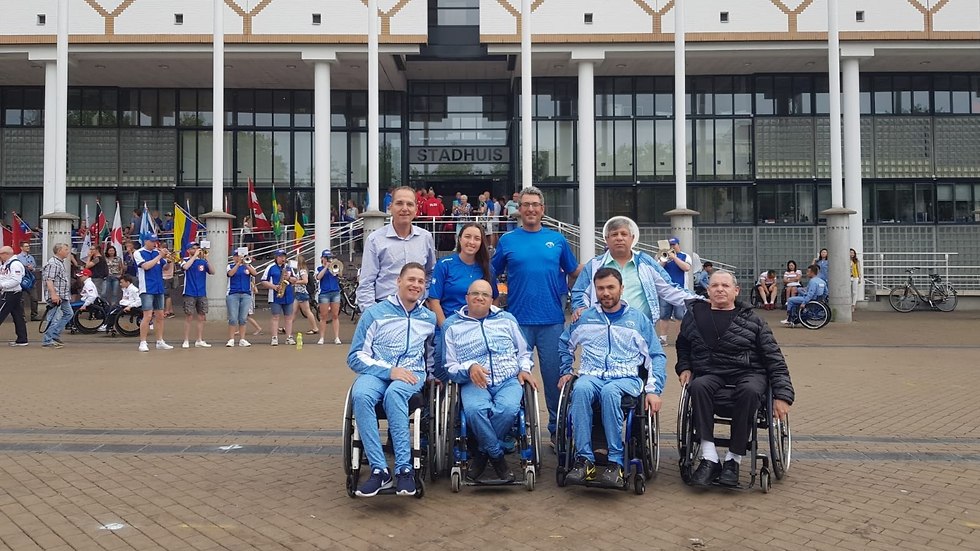 נבחרת ישראל כיסאות גלגלים נעם גרשוני שרגא ויינברג (צילום: הוועד האולימפי)