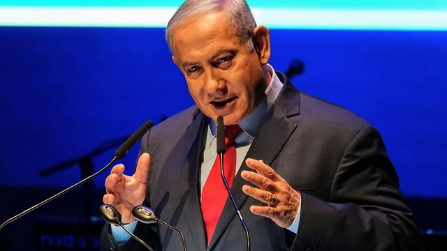 PM Netanyahu speaking in the Galilee conference (Photo: Effi Sharir)