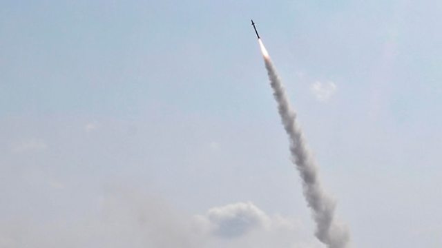 An Iron Dome interception. The system is now capable of shooting down mortar shells as well  (Photo: AFP)