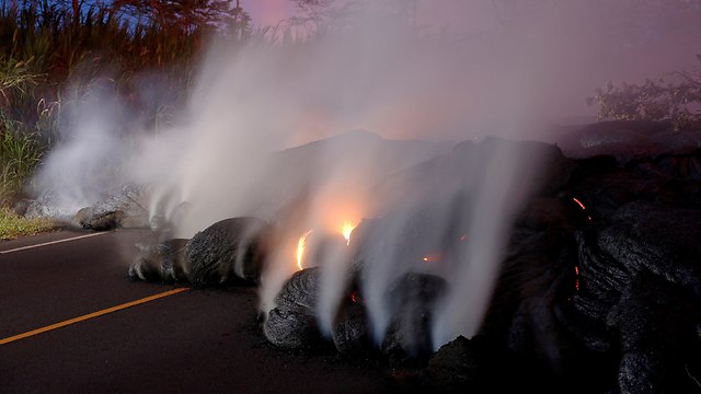 לבה התפרצות הר געש קליוואה הוואי (צילום: רויטרס)