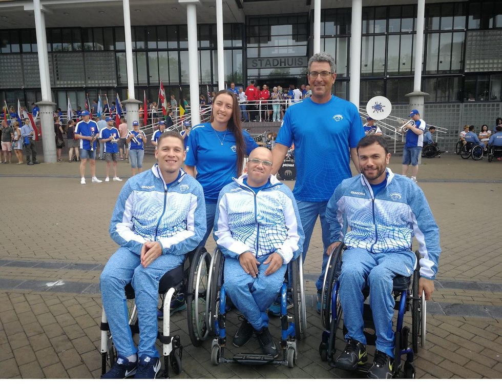 נבחרת ישראל בטניס בכיסאות גלגלים (צילום בחסות הוועד הפראלימפי)