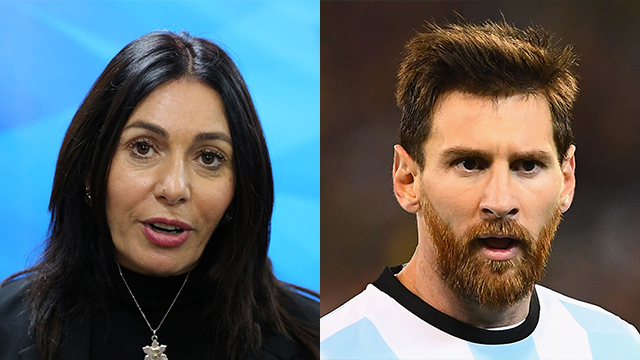 Lionel Messi and Miri Regev. Instead of letting sports talk, clearing the arena of signs of patriotism, we dragged the players into the fire (Photo: Alex Kolomoisky, Getty Images)