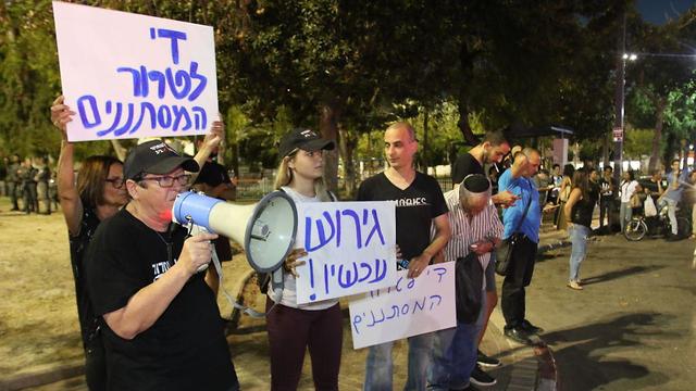 הפגנה בעד גירוש בדרום תל אביב (צילום: אבי מועלם)