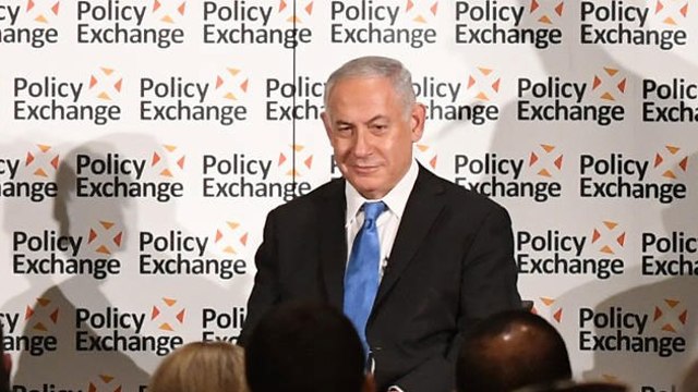 Prime Minister Netanyahu at the Policy Exchange Institute (Photo: Haim Tzah/GPO)
