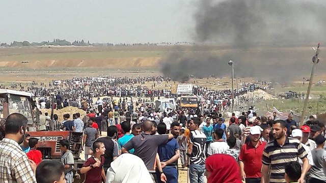Палестинцев везли к границе организованно