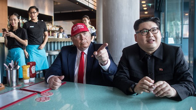 דונלד טראמפ וקים ג'ונג און (צילום: Getty)