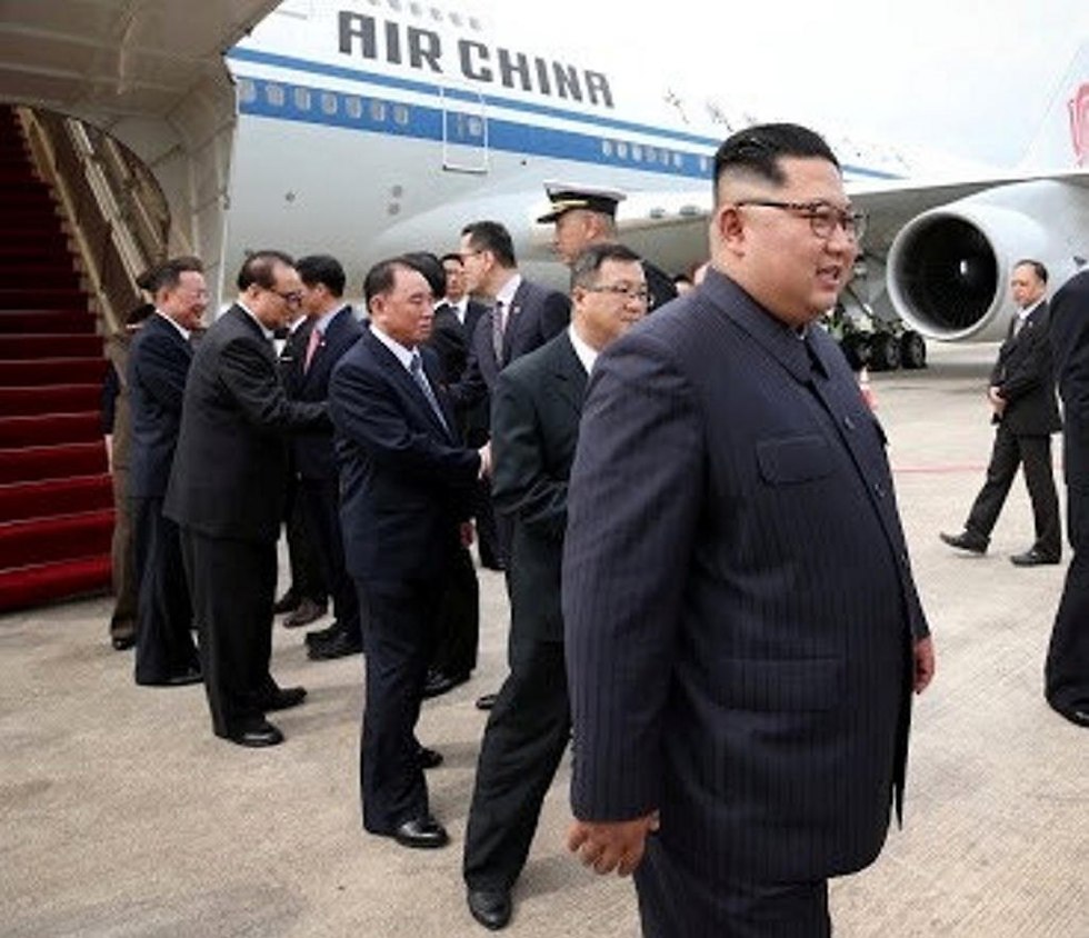 Kim arrives in Singapore (Photo: Reuters)