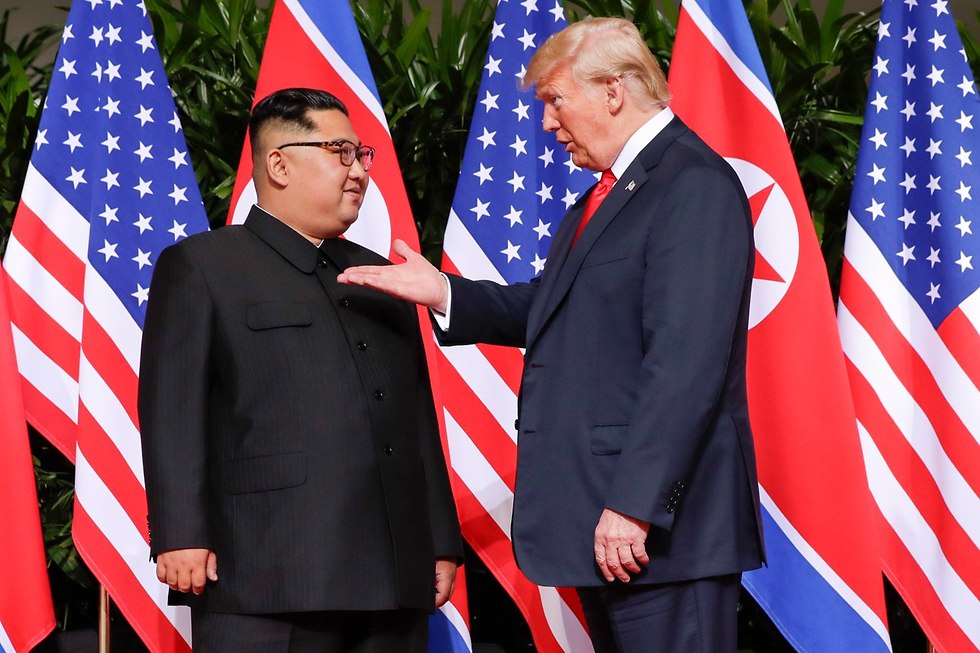 קים ג'ונג און ודונלד טראמפ (צילום: AP)