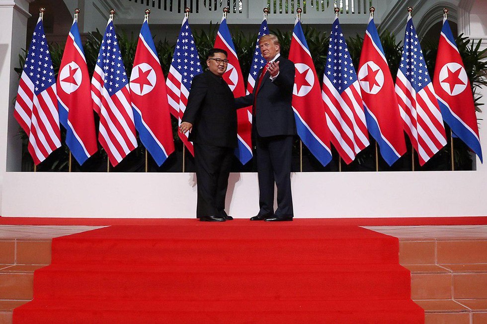 קים ג'ונג און ודונלד טראמפ (צילום: רויטרס)