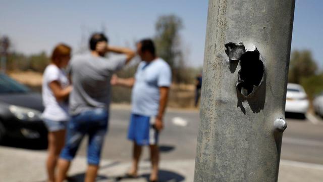 Damage caused by a rocket in a Gaza border community (Photo: Reuters)