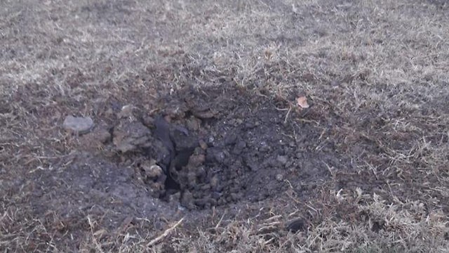 Rocket landing site in Shaar HaNegev HaNegev Regional Council