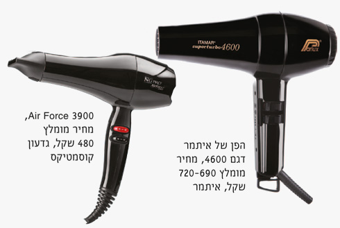 השיער הישראלי בדרך כלל עבה יותר מהשיער האירופי, ולכן נדרשת עוצמת ייבוש גבוהה יותר