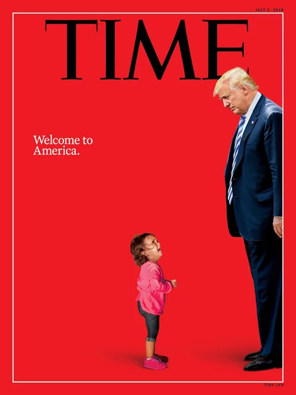 מגזין טיים ילדה בת ה מהגרים מול נשיא ארה