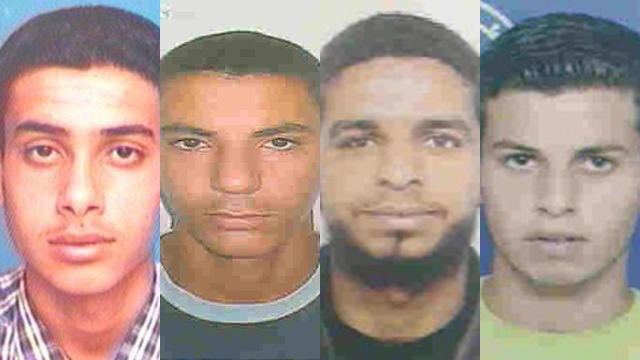 Los miembros de la célula terrorista incendiaria de Hamas (Foto: Oficina del Portavoz de la FDI)
