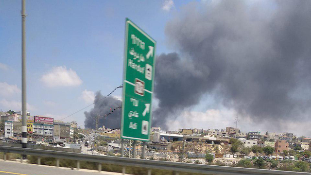 שריפה בשפרעם (צילום:  דוברות כבאות והצלה מחוז צפון)
