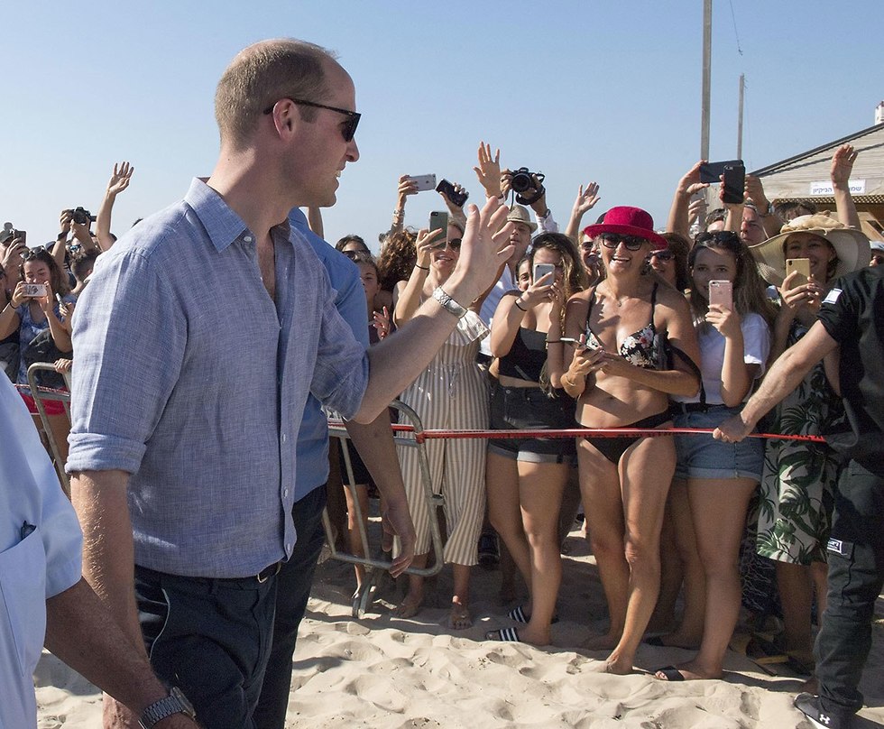 Prince William at Frishman beach (Photo: GettyImages)