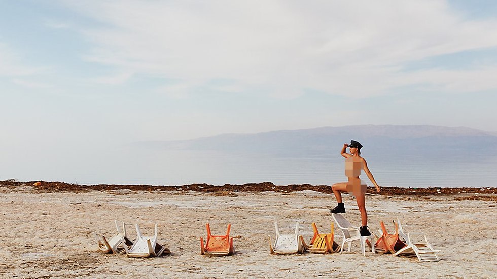 Marisa Papen at the Dead Sea