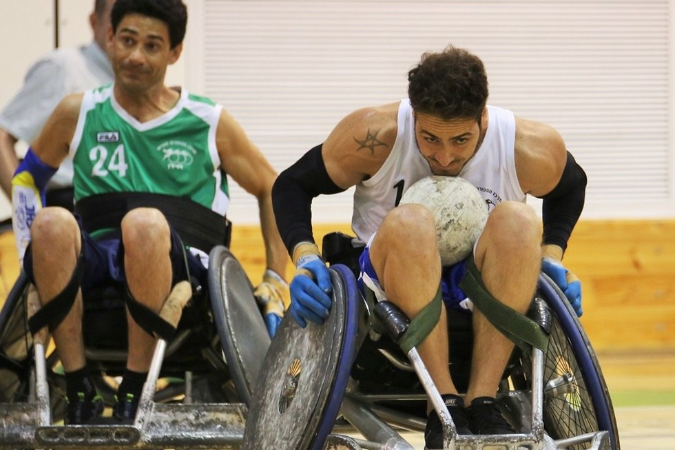 ראגבי כיסאות גלגלים  (צילום: קרן איזקסון)