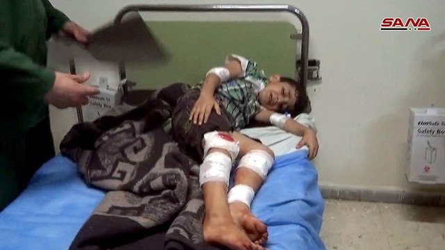 טיפול בפצועים בית חולים ב מחוז דרעא דרום סוריה ()