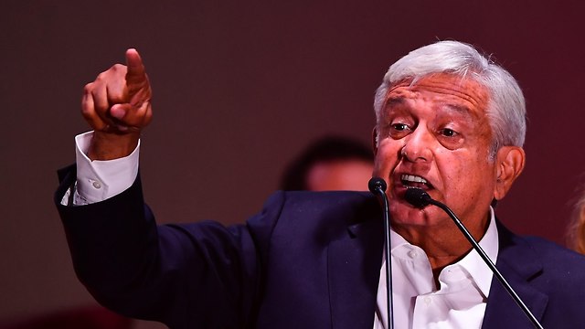 בחירות מקסיקו מכסיקו נאום ניצחון אנדרס מנואל לופס אוברדור (צילום: AFP)