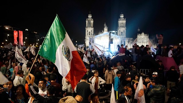 בחירות מקסיקו מכסיקו נאום ניצחון אנדרס מנואל לופס אוברדור (צילום: AP)