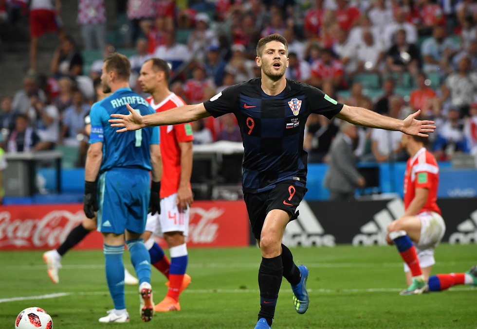 Хорватия в матче с Россией. Фото: AFP