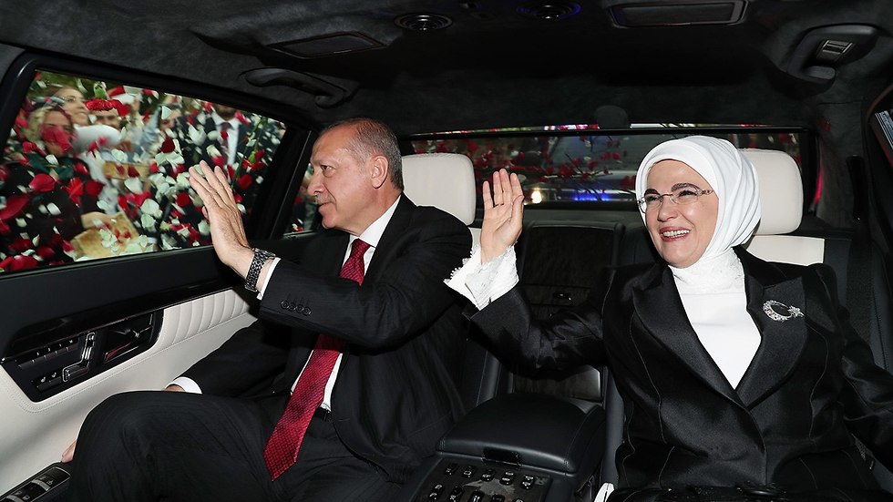 Turkey's President Tayyip Erdogan and wife Amina  (Photo: AFP)