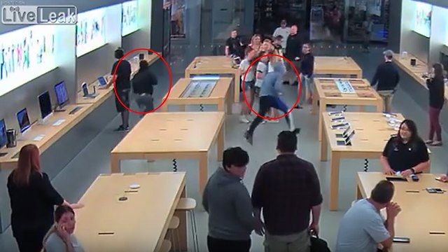 פרזנו קליפורניה כנופיה גנבים גניבה חנות אפל אייפון מצלמות אבטחה ()