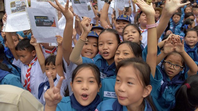 תאילנד חילוץ נערים מערה שמחה (צילום: AFP)