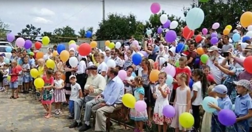 משפחה גדולה אוקראינה בן 87 נכדים נינים סמניוק ()